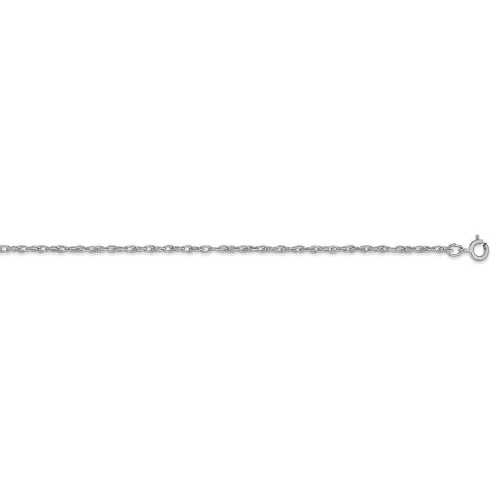 Million Charms 14K White Gold, Necklace Chain, 1.35mm Carded Cable Rope Chain, Chain Length: 24 inches