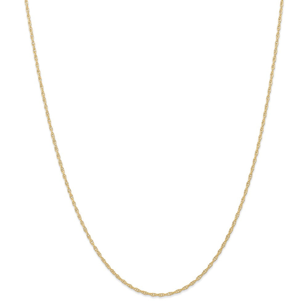 Million Charms 14k Yellow Gold, Necklace Chain, 1.35mm Carded Cable Rope Chain, Chain Length: 16 inches