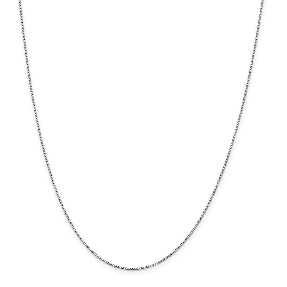 Million Charms 18K Leslie's WG 0.70mm Box Chain, Chain Length: 16 inches