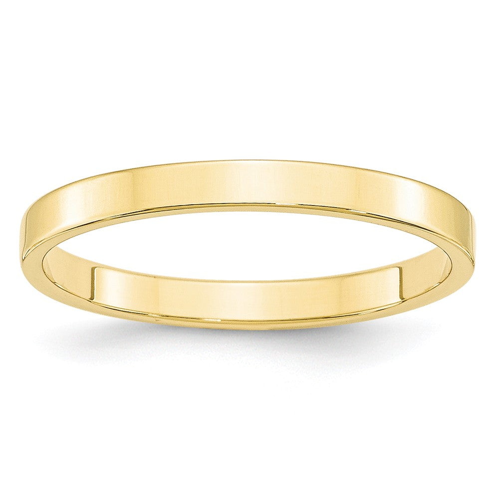 10k Yellow Gold 2.5mm LTW Flat Wedding Band Size 13.5
