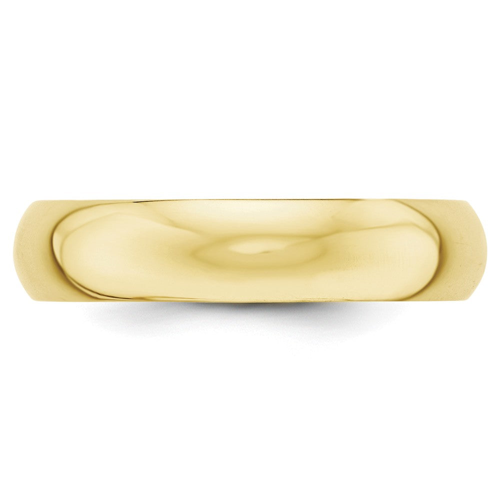 10k Yellow Gold 5mm Half Round Wedding Band Size 12.5