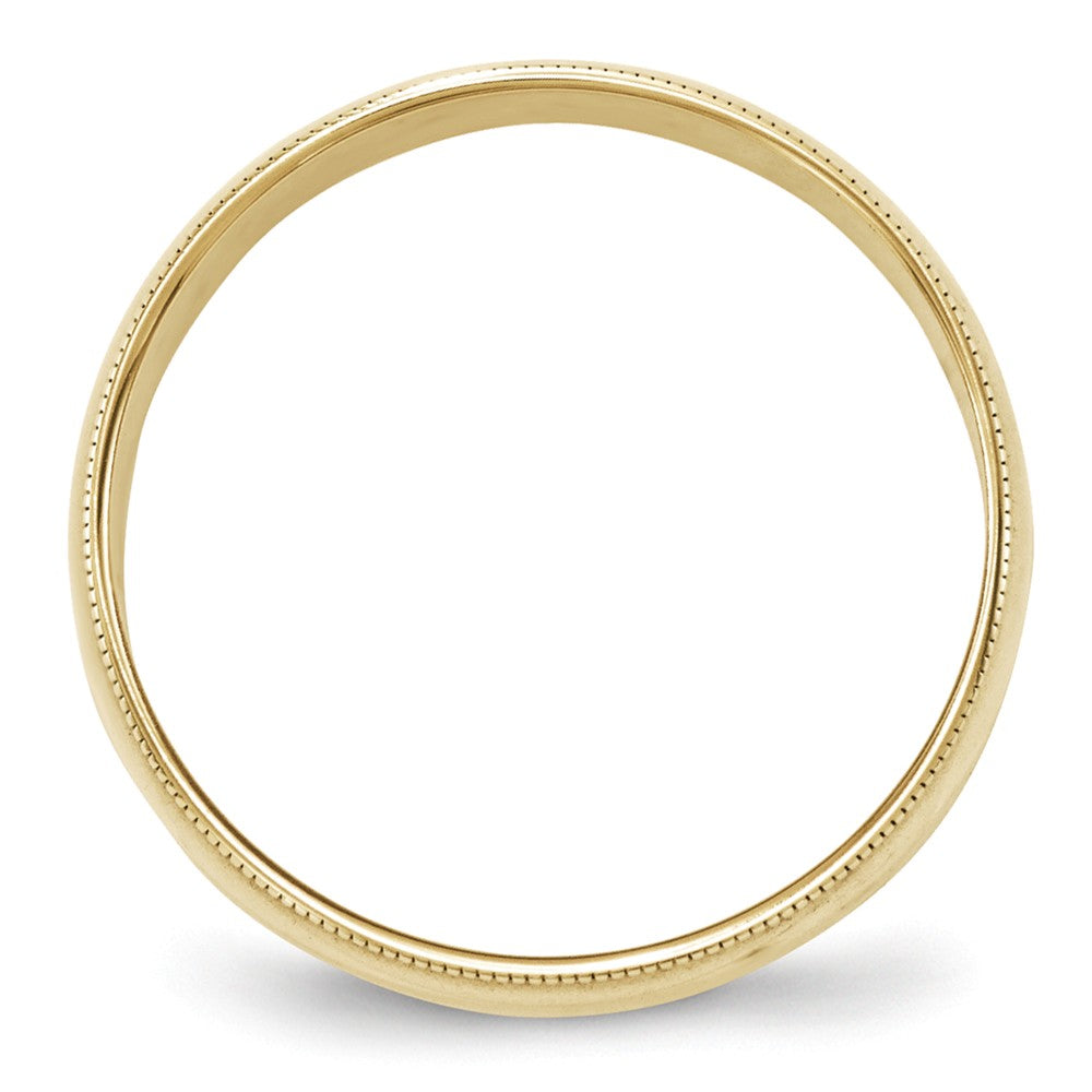10k Yellow Gold 6mm LTW Milgrain Half Round Wedding Band Size 5