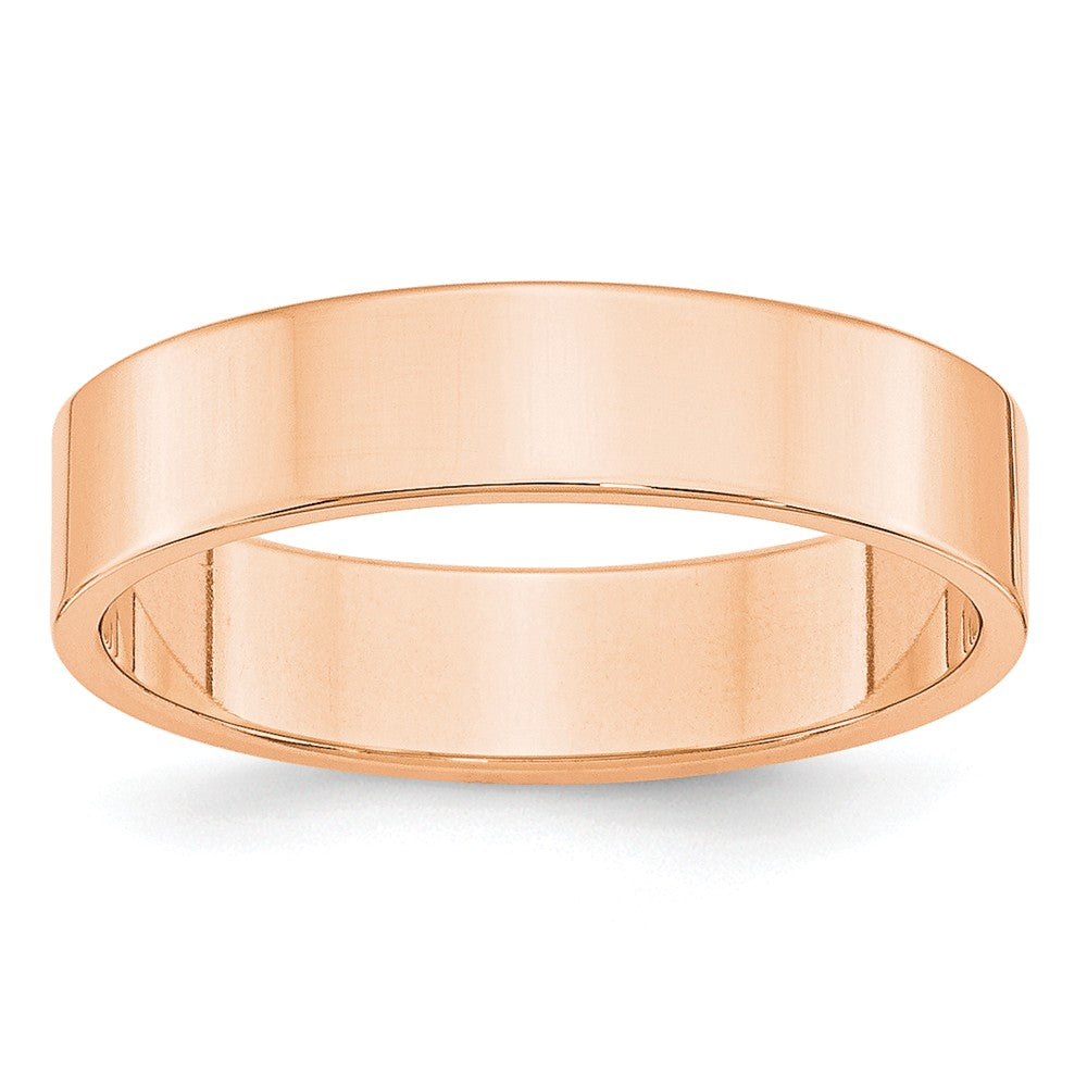 10k Rose Gold 5mm LTW Flat Wedding Band Size 12.5