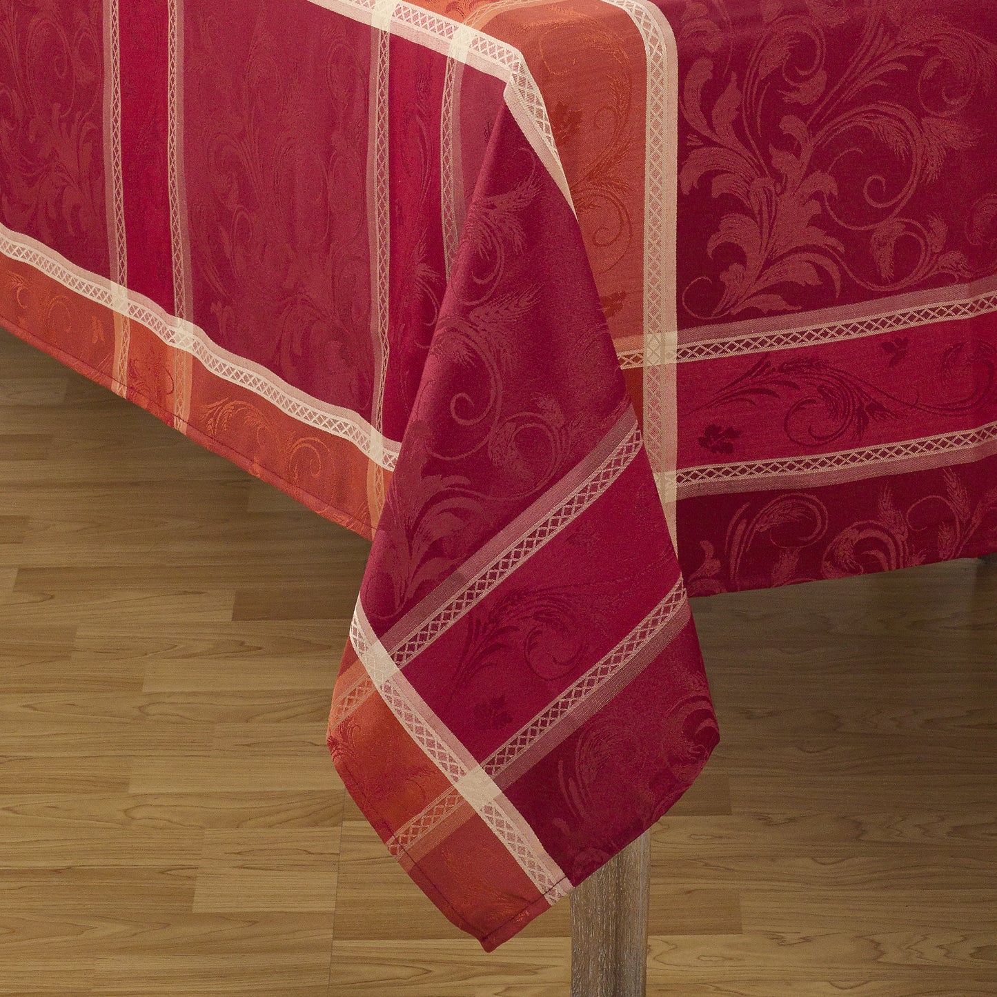 Occasion Gallery Thanksgiving Transitional Christmas Holiday Red Plaid Tablecloth, 70 x 120 inch