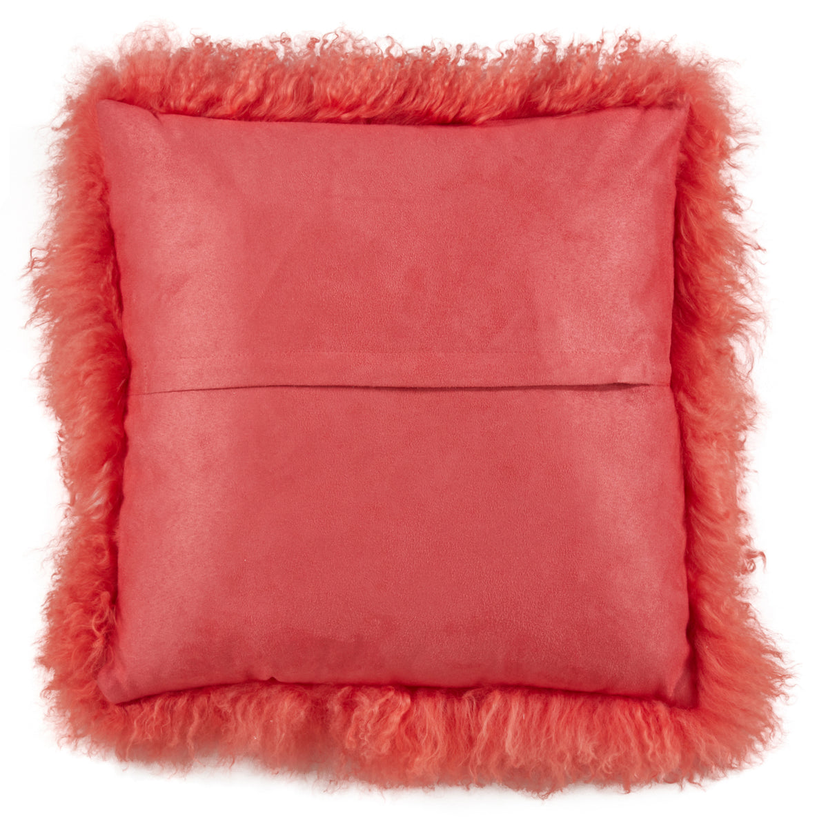 Genuine Mongolian Fur Pillows, Poly Filled, 20" Square