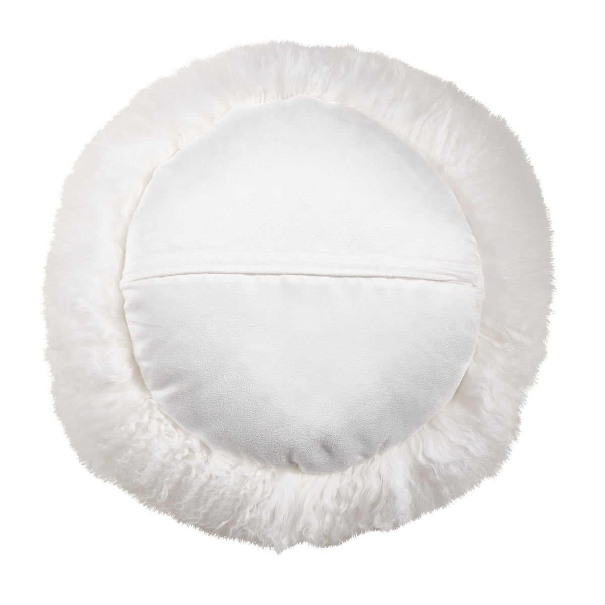 Genuine Mongolian Fur Pillows, Poly Filled, 16" Round