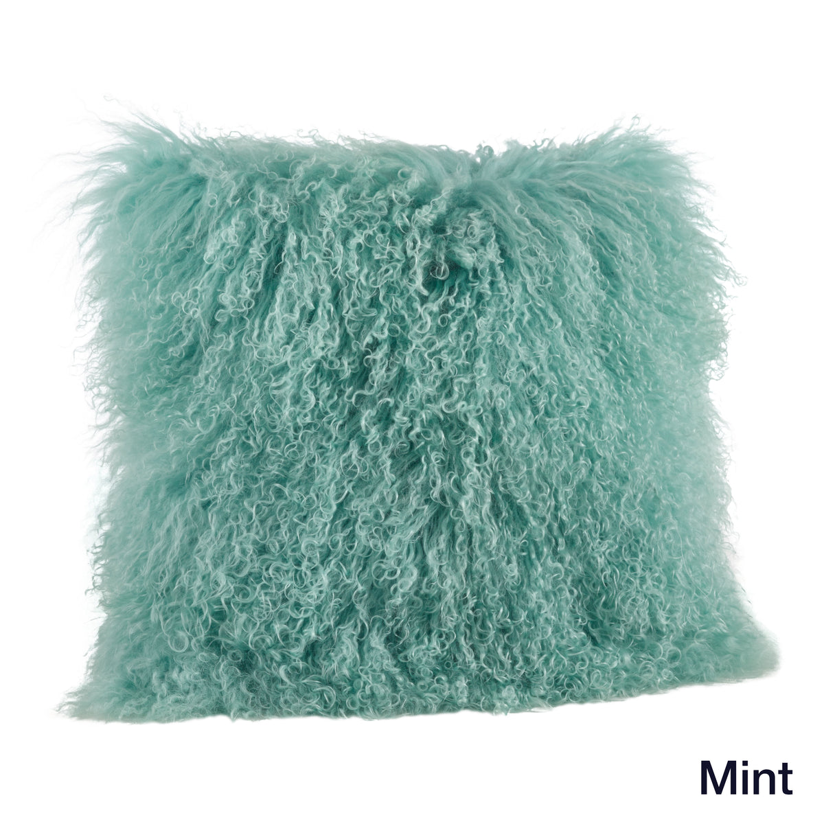 Genuine Mongolian Fur Pillows, Poly Filled, 20" Square