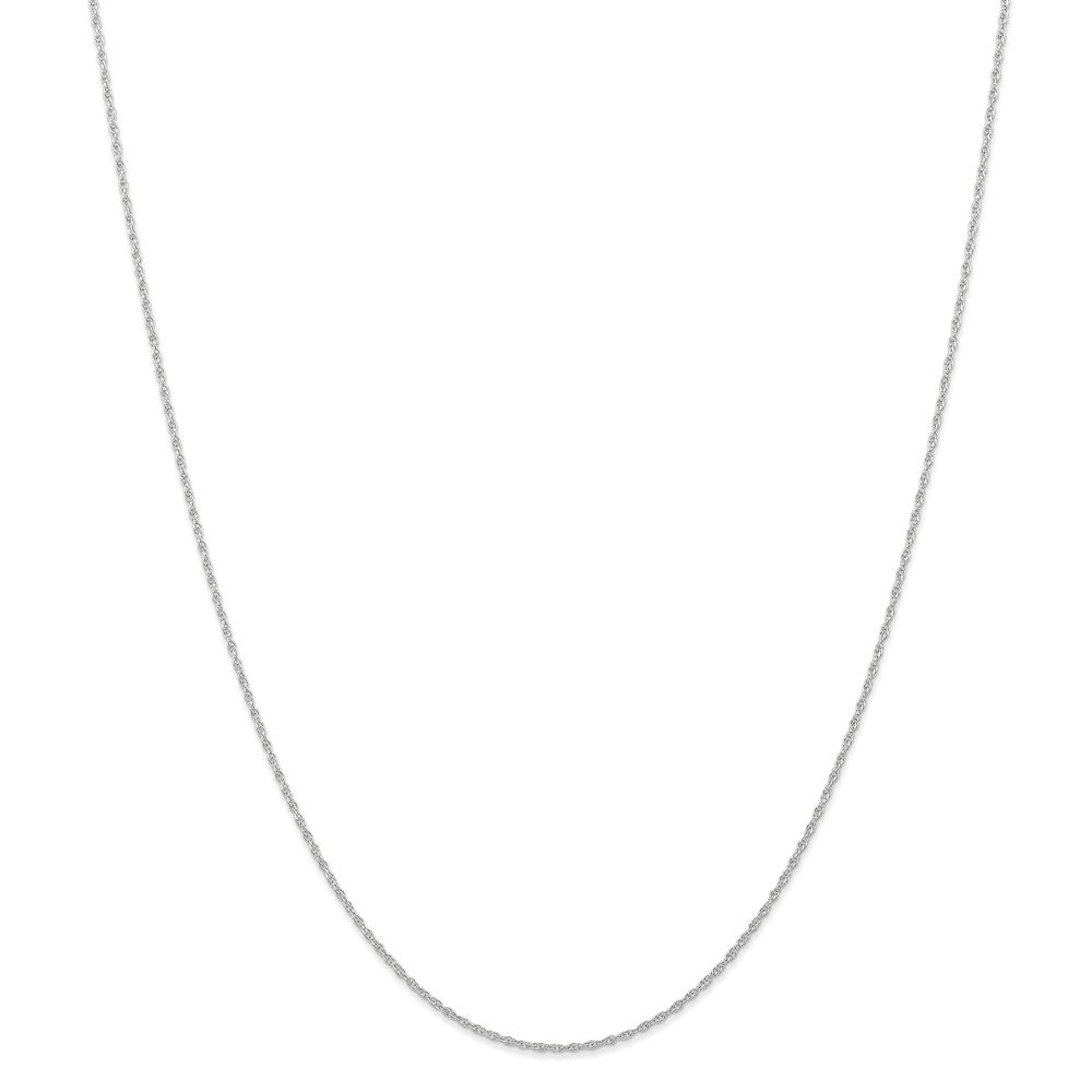 Million Charms, oro blanco de 14 quilates, cadena para collar, cadena de cable tipo cuerda de .95 mm, longitud de la cadena: 16 pulgadas