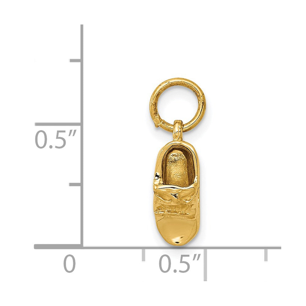 Million Charms 14K Yellow Gold Themed Single Baby Shoe Charm