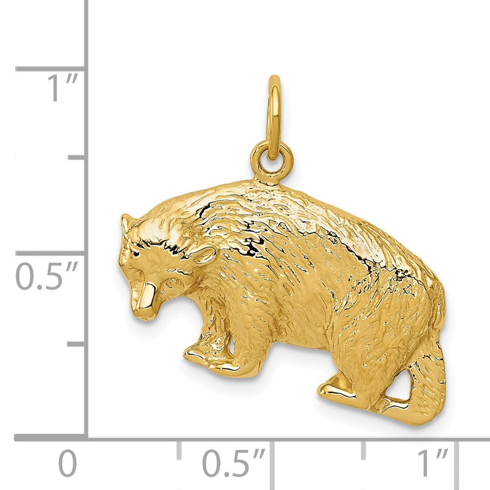 Million Charms 14K Yellow Gold Themed Bear Charm