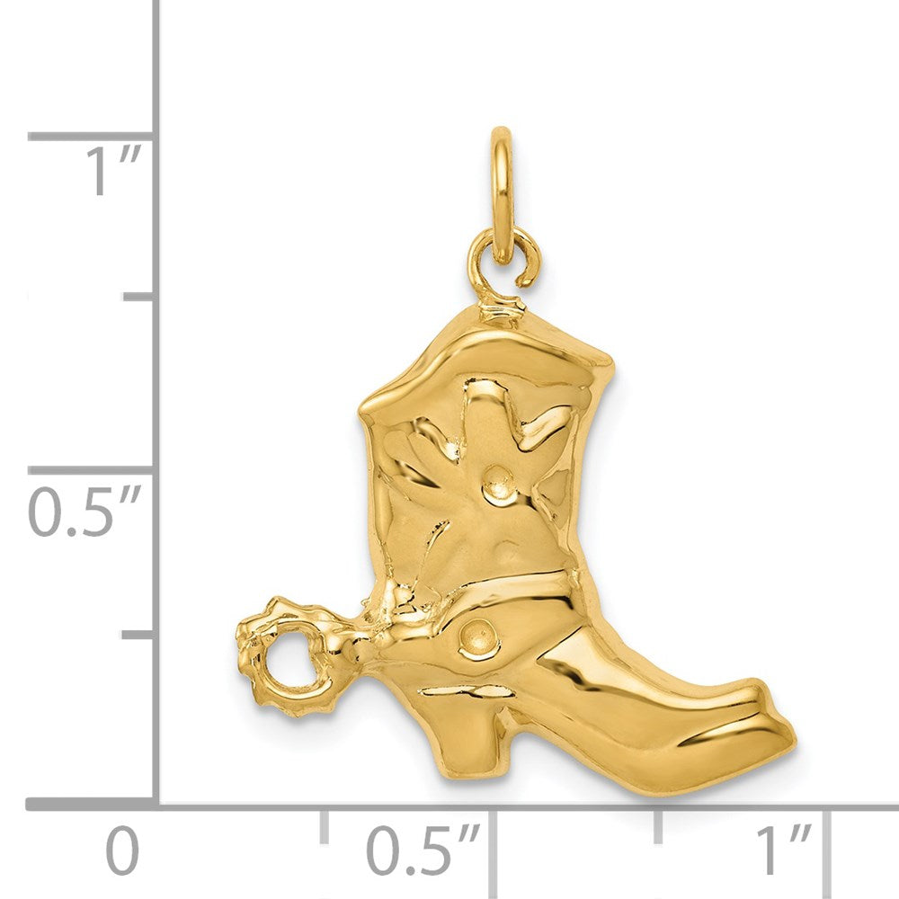 Million Charms 14K Yellow Gold Themed Boot Charm