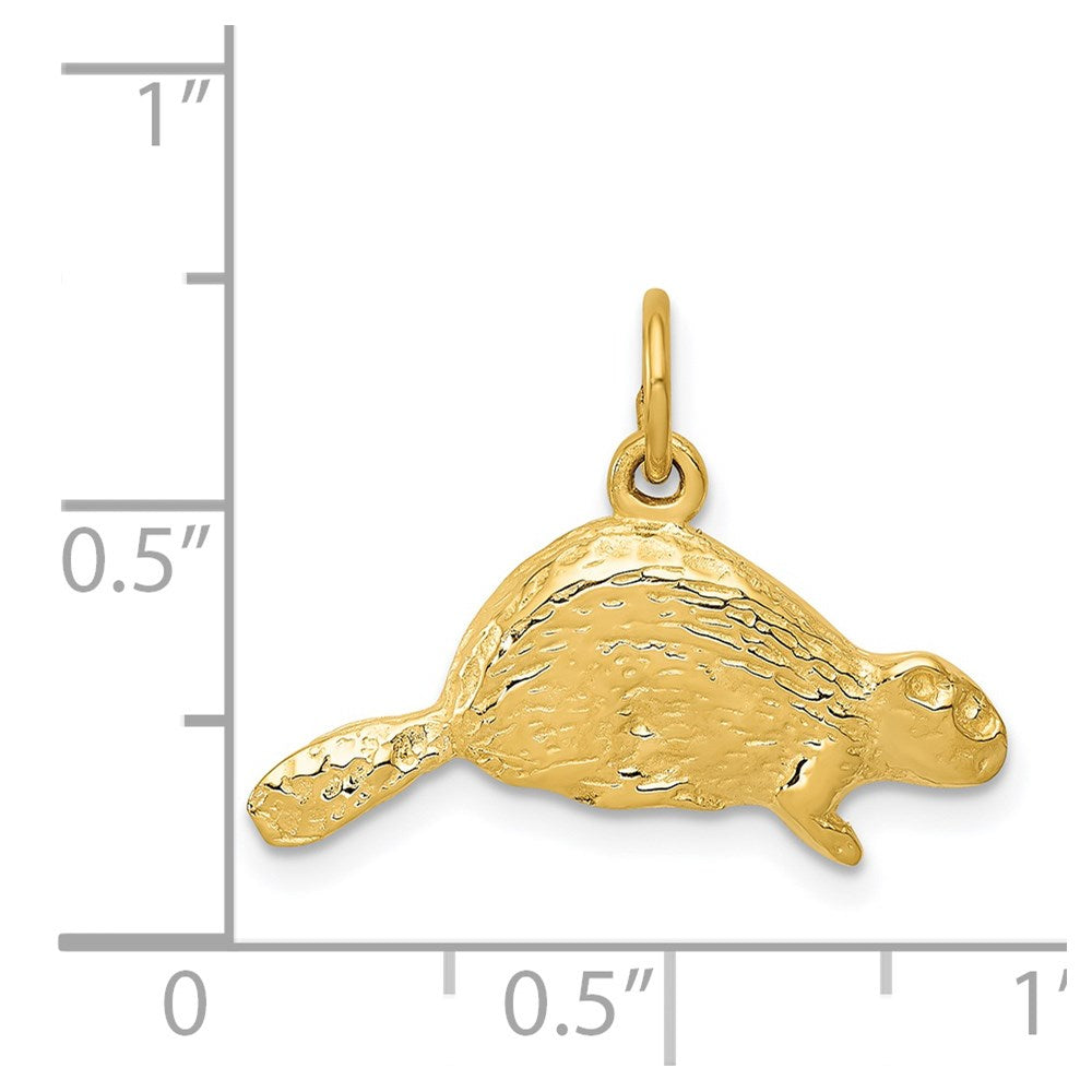 Million Charms 14K Yellow Gold Themed Beaver Charm