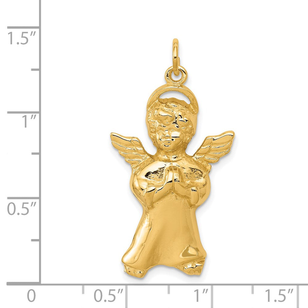 Million Charms 14K Yellow Gold Themed Polished Angel Pendant