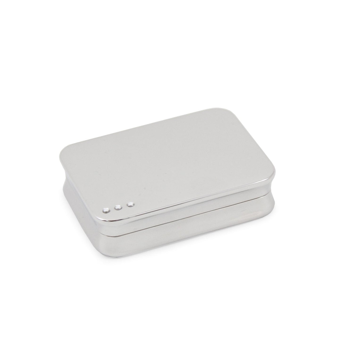Occasion Gallery Silver Color Nickel Plated Rectangular Pill Box with Divider. 1.5 L x 0.15 W x 2.5 H in.