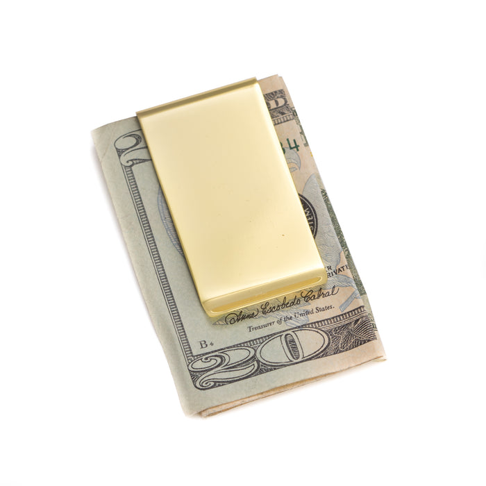 Occasion Gallery Gold Color Gold Plated Money Clip. 1 L x 0.25 W x 2 H in.