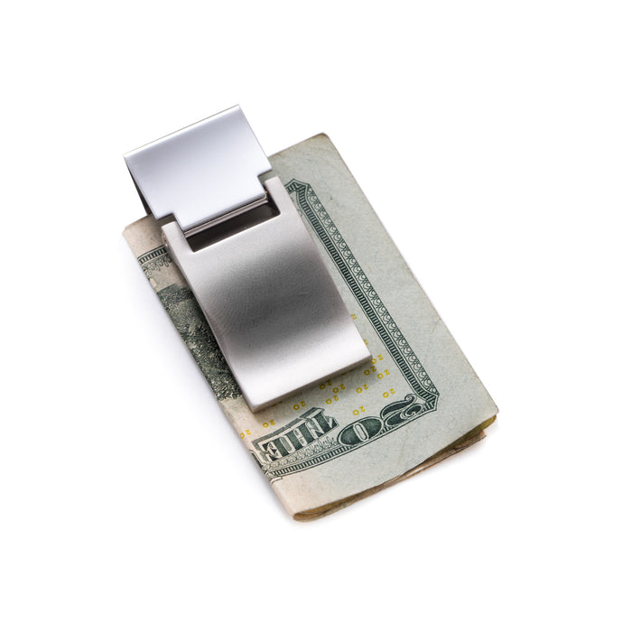 Occasion Gallery Silver Color Silver Plated Hinged Money Clip.   L x 2.25 W x 0.85 H in.