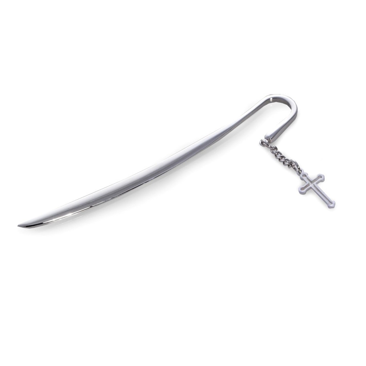 Occasion Gallery Silver Color Silver Plated Bookmark Cross Charm. 0.75 L x 0.15 W x 5.75 H in.