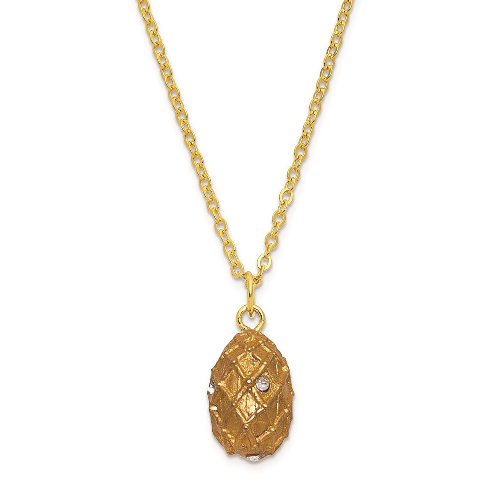 Jere Luxury Giftware, Bejeweled ROYAL GOLD (Plays Swan Lake) Musical Egg with Matching Pendant Trinket Box & Keepsake Container Collectible Gift by Jere Luxury Giftware