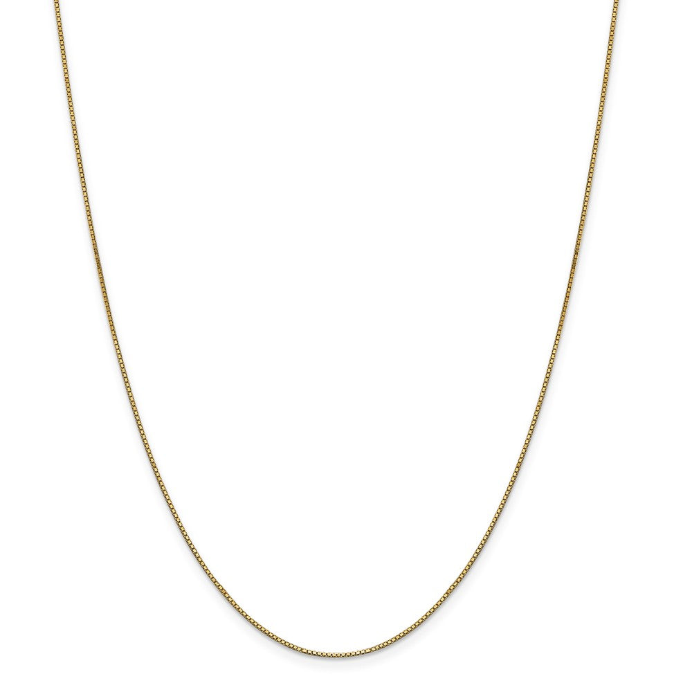 Million Charms 14k Yellow Gold, Necklace Chain, .90mm Box Chain, Chain Length: 28 inches