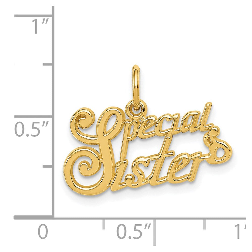 Million Charms 14K Yellow Gold Themed Special Sister Charm