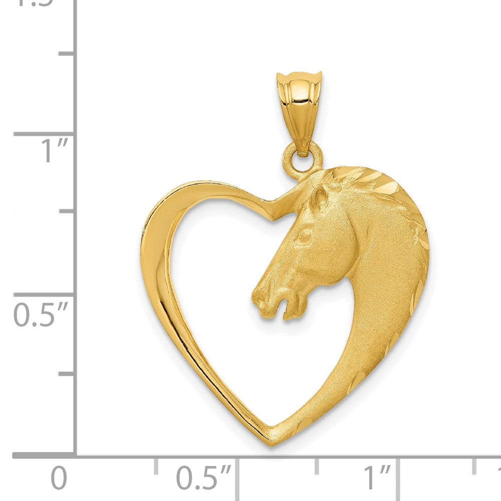 Million Charms 14K Yellow Gold Themed Horse Pendant
