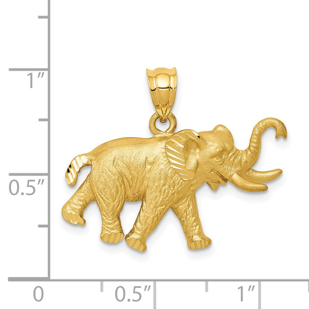 Million Charms 14K Yellow Gold Themed Elephant Pendant