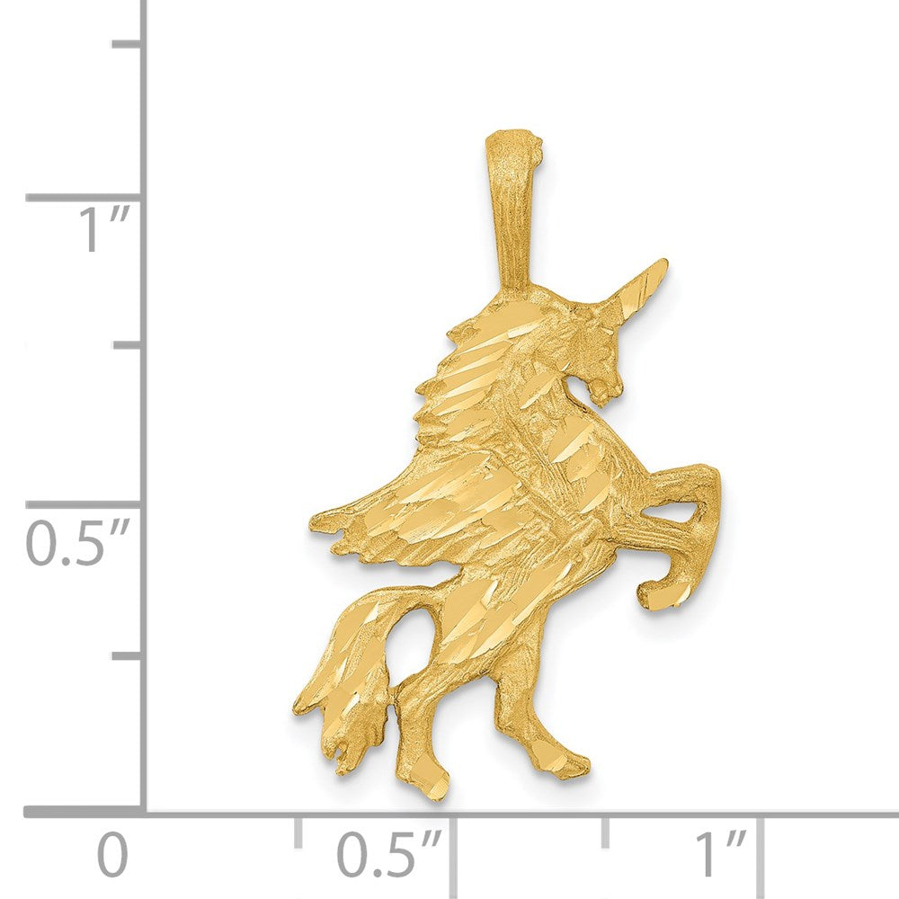 Million Charms 14K Yellow Gold Themed Unicorn Charm