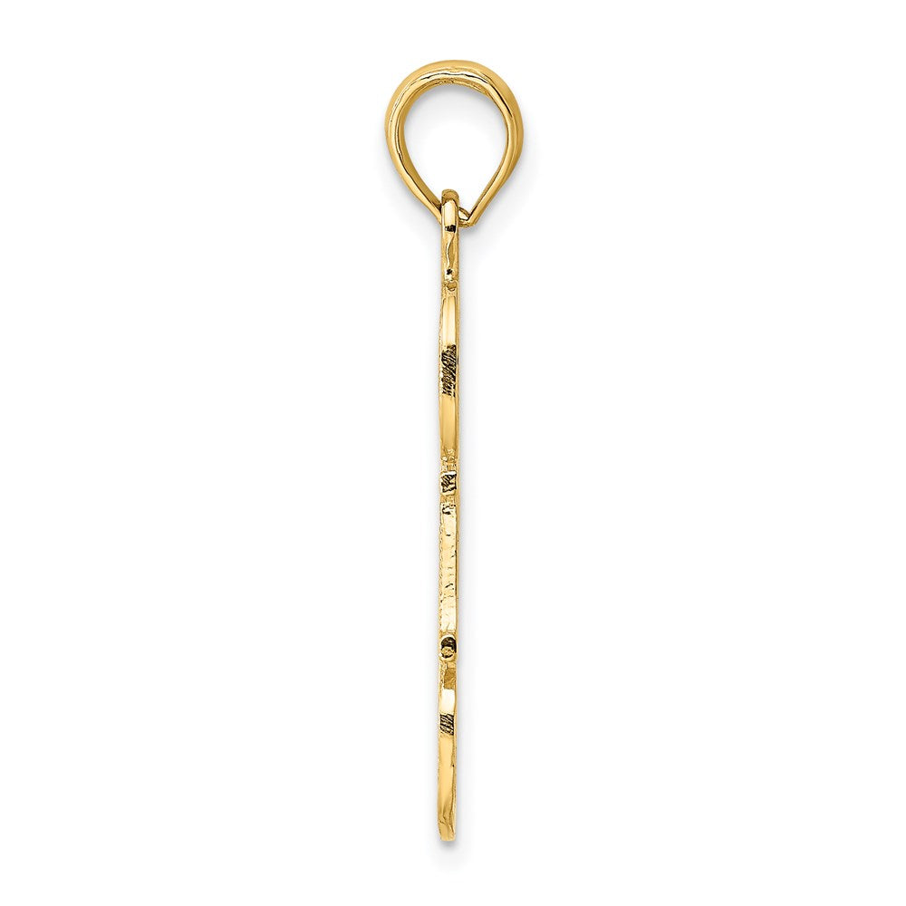 Dijes Million Charms de oro amarillo de 14 K con diseño recortado "N.º 1 Dad"