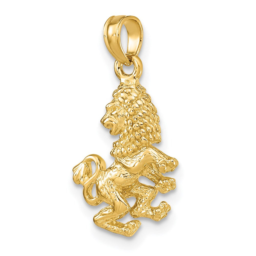 Million Charms 14K Yellow Gold Themed 3-D Leo Zodiac Charm