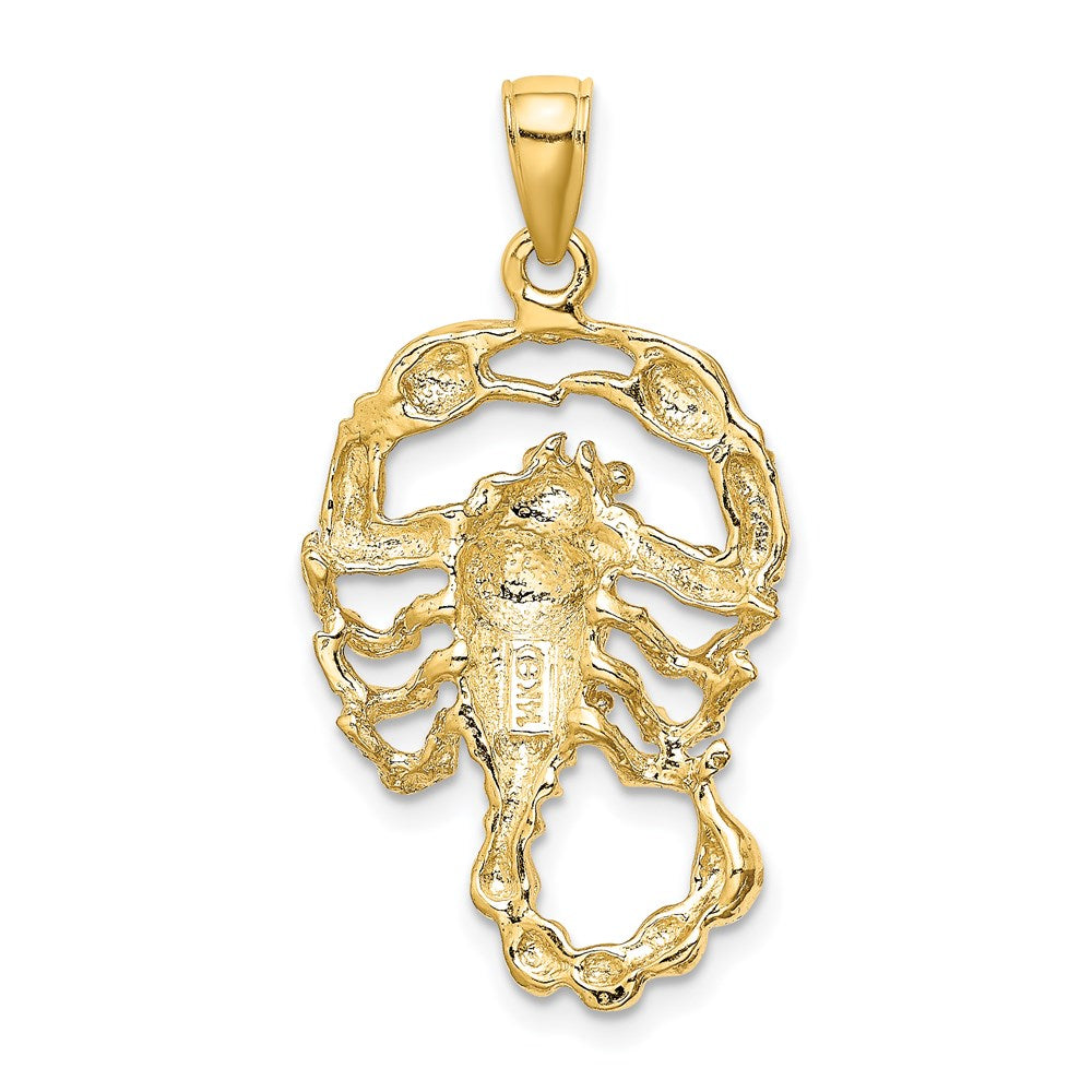 Million Charms 14K Yellow Gold Themed Large Scorpio Zodiac Charm