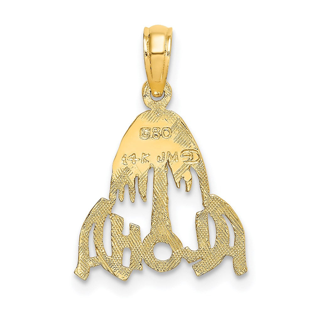 Million Charms 14K Yellow Gold Themed Aloha Palm Tree Charm