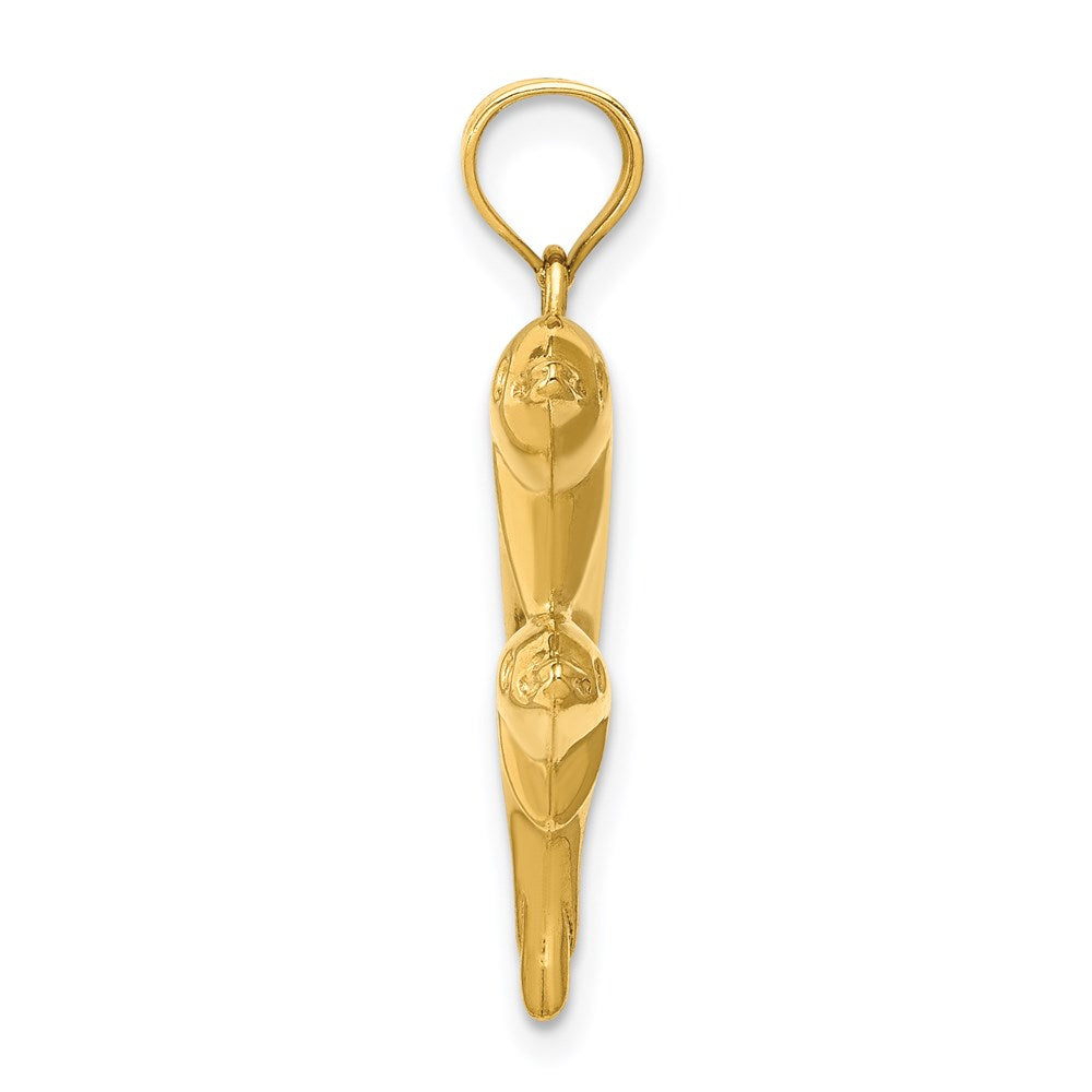 Colgante Million Charms de un par de delfines en oro amarillo de 14 quilates