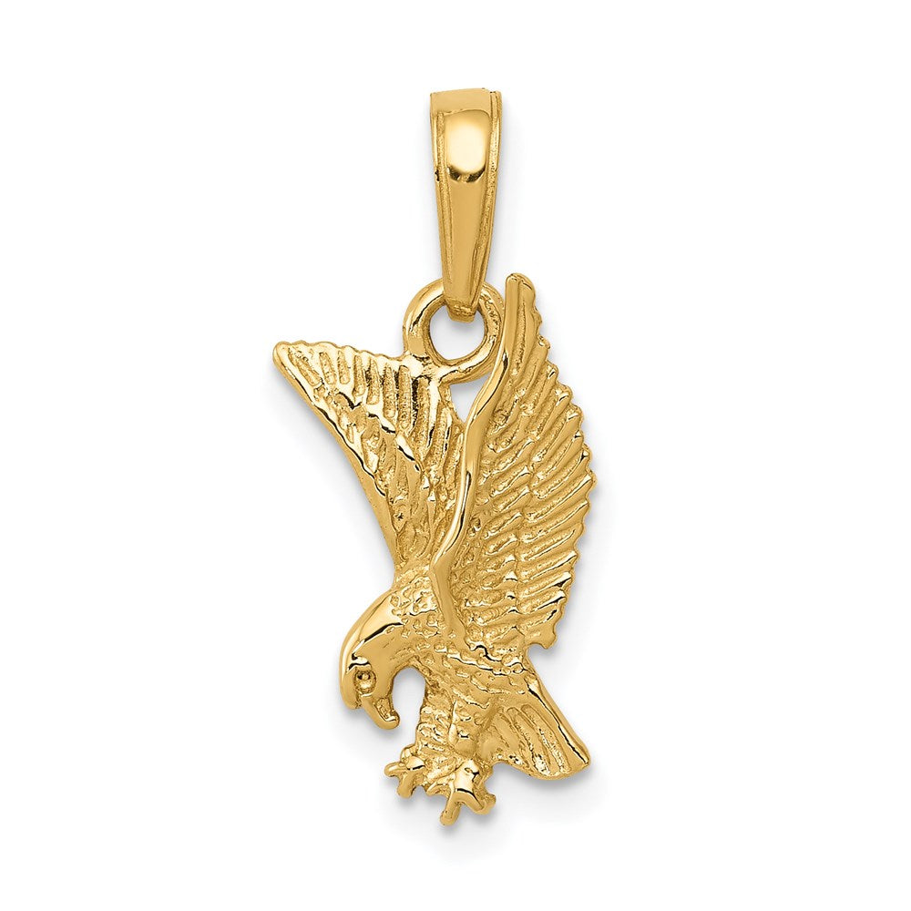 Dije Million Charms de águila aterrizando en oro amarillo de 14K