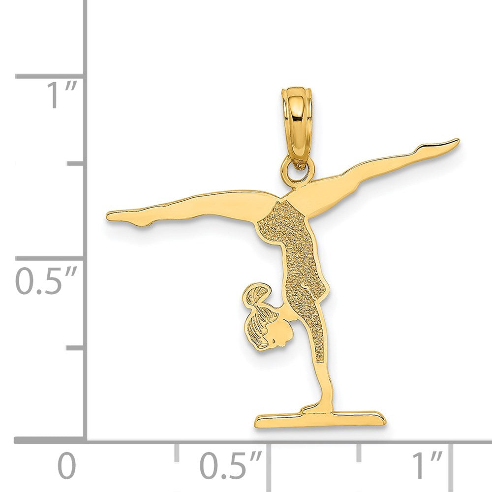Million Charms 14K Yellow Gold Themed Gymnastics Floor Charm