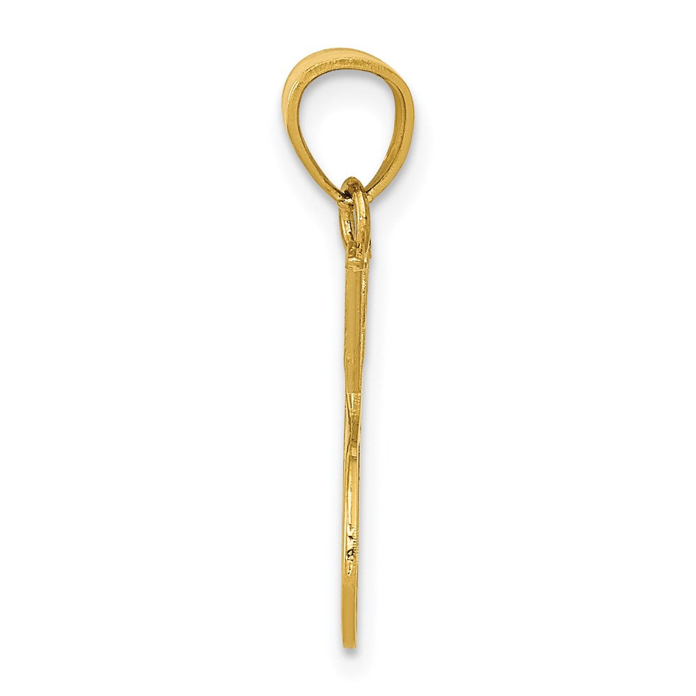 Million Charms 14K Yellow Gold Themed Double Sports Tennis Racquet Charm