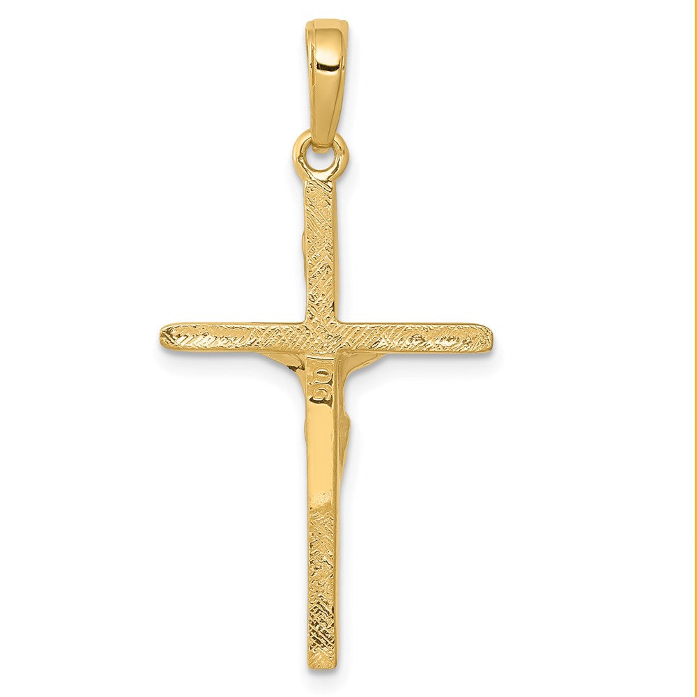 Million Charms 14K Yellow Gold Themed Relgious Crucifix Pendant
