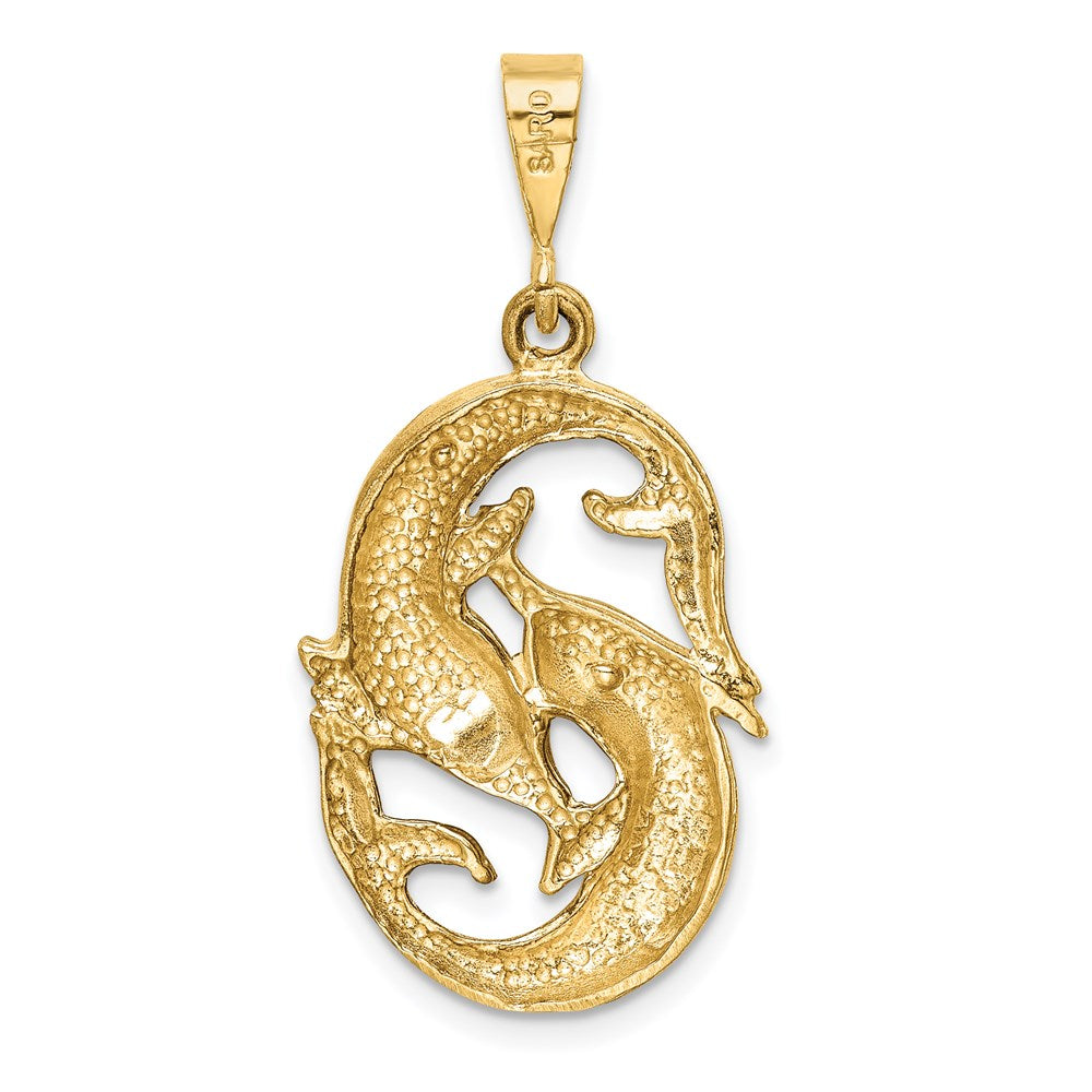 Million Charms 14K Yellow Gold Themed Pisces Zodiac Charm