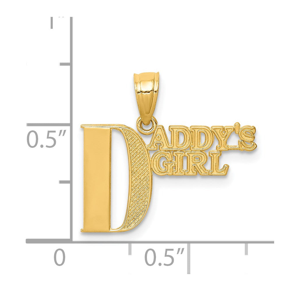 Million Charms 14K Yellow Gold Themed Daddy'S Girl Pendant