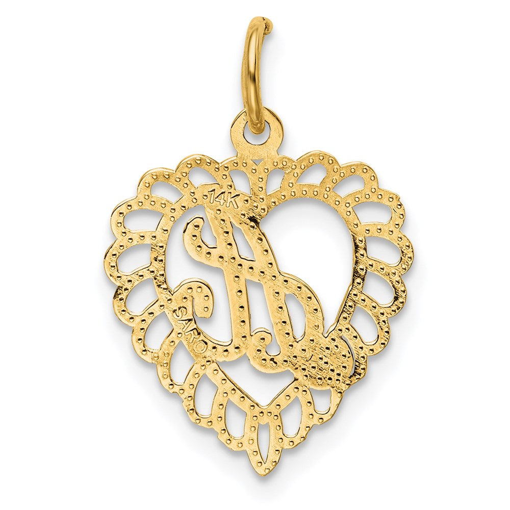 Million Charms 14K Yellow Gold Themed Alphabet Letter Initial A Charm