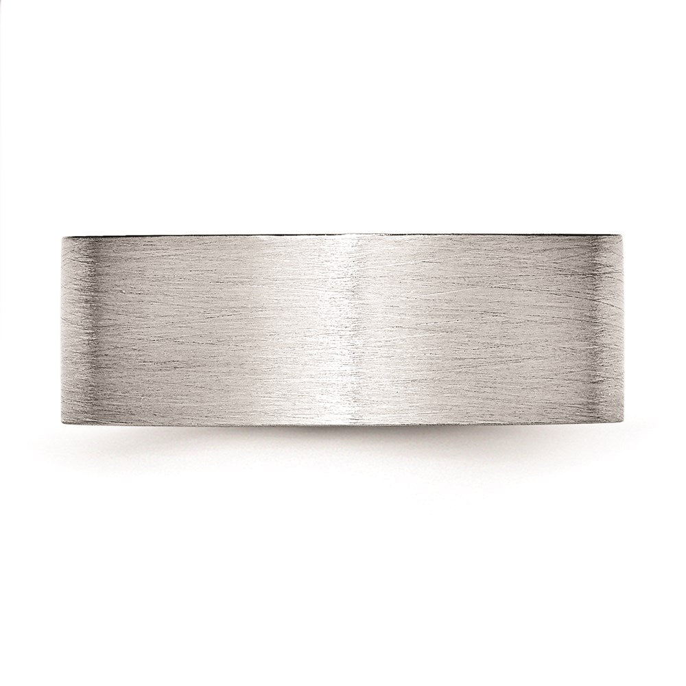Unisex Fashion Jewelry, Chisel Brand Cobalt Flat Satin 8mm Ring Band