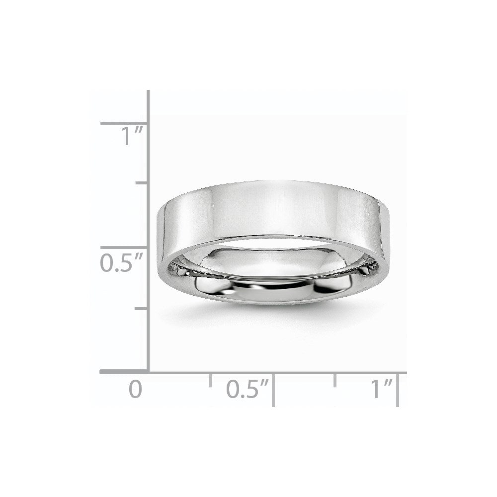 Unisex Fashion Jewelry, Chisel Brand Cobalt Flat Polished 6mm Ring Band