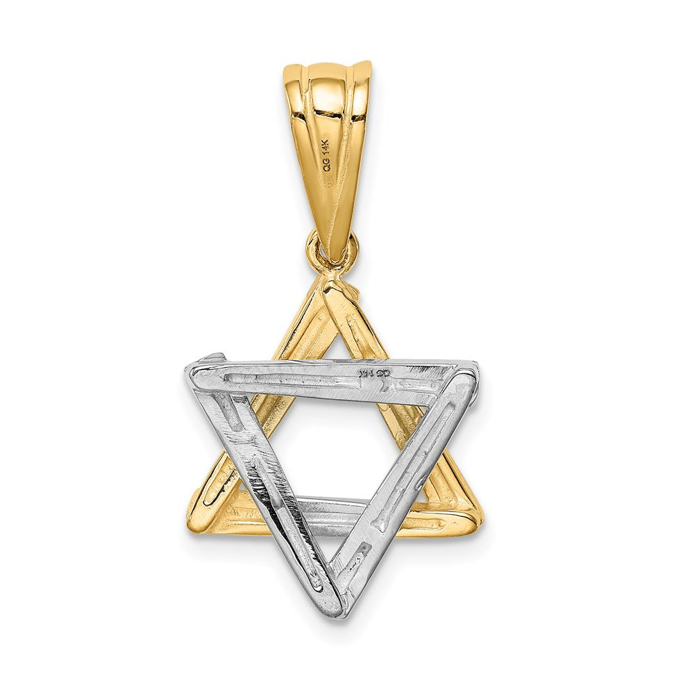 Million Charms 14K Two-Tone Religious Jewish Star Of David Pendant