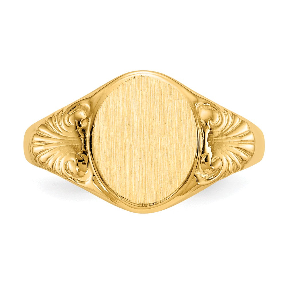 14k Yellow Gold Signet Ring, Size: 6