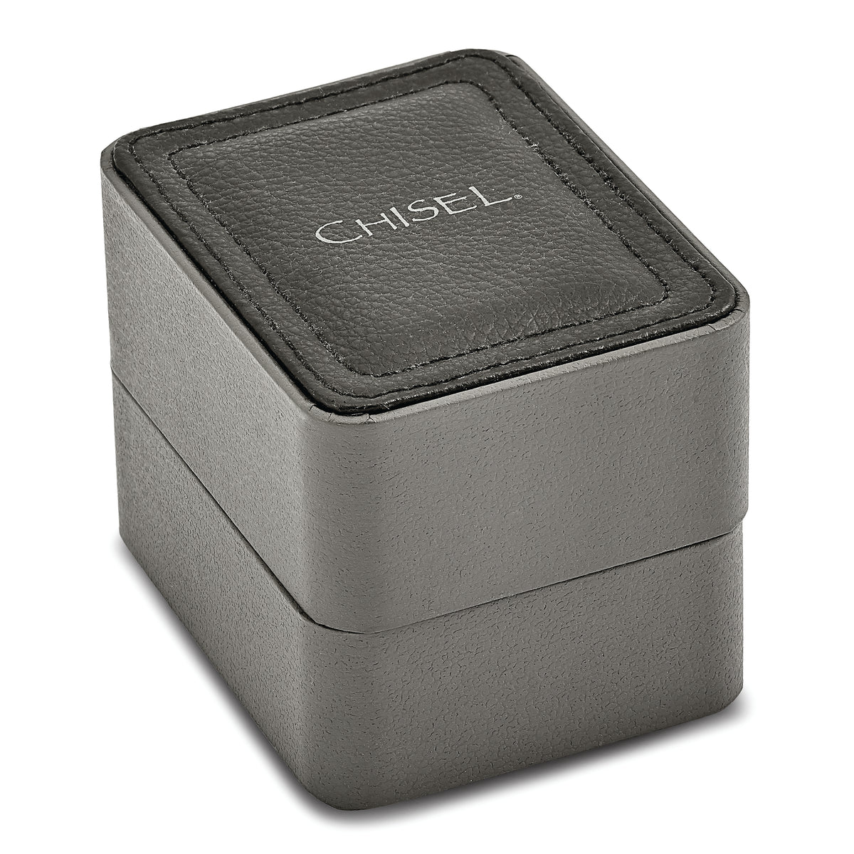 Chisel Brand Jewelry, Stainless Steel Black PVC and Black IP-plated Hinged Bangle