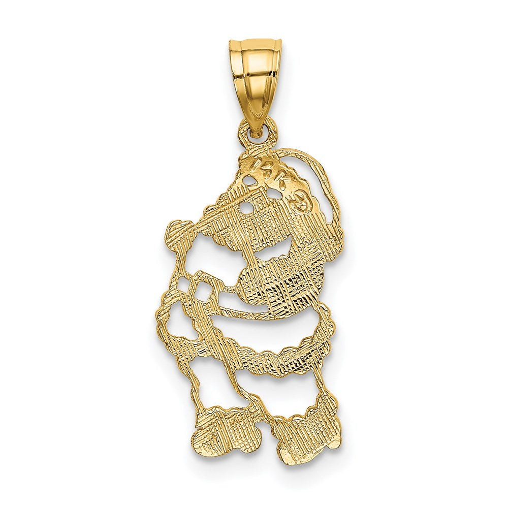 Million Charms 14K Yellow Gold Themed Polished Santa Charm