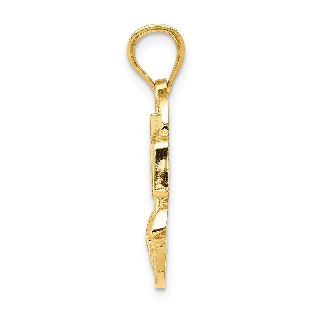 Dije de ancla náutica de la Marina de los Estados Unidos en oro amarillo de 14 quilates de Million Charms
