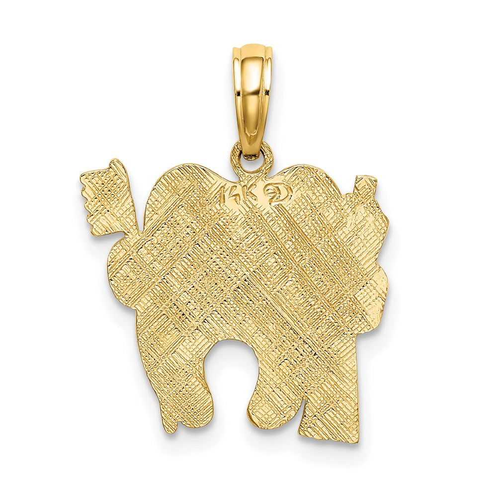 Million Charms 14K Yellow Gold Themed Polished Flat-Backed Dental Charm