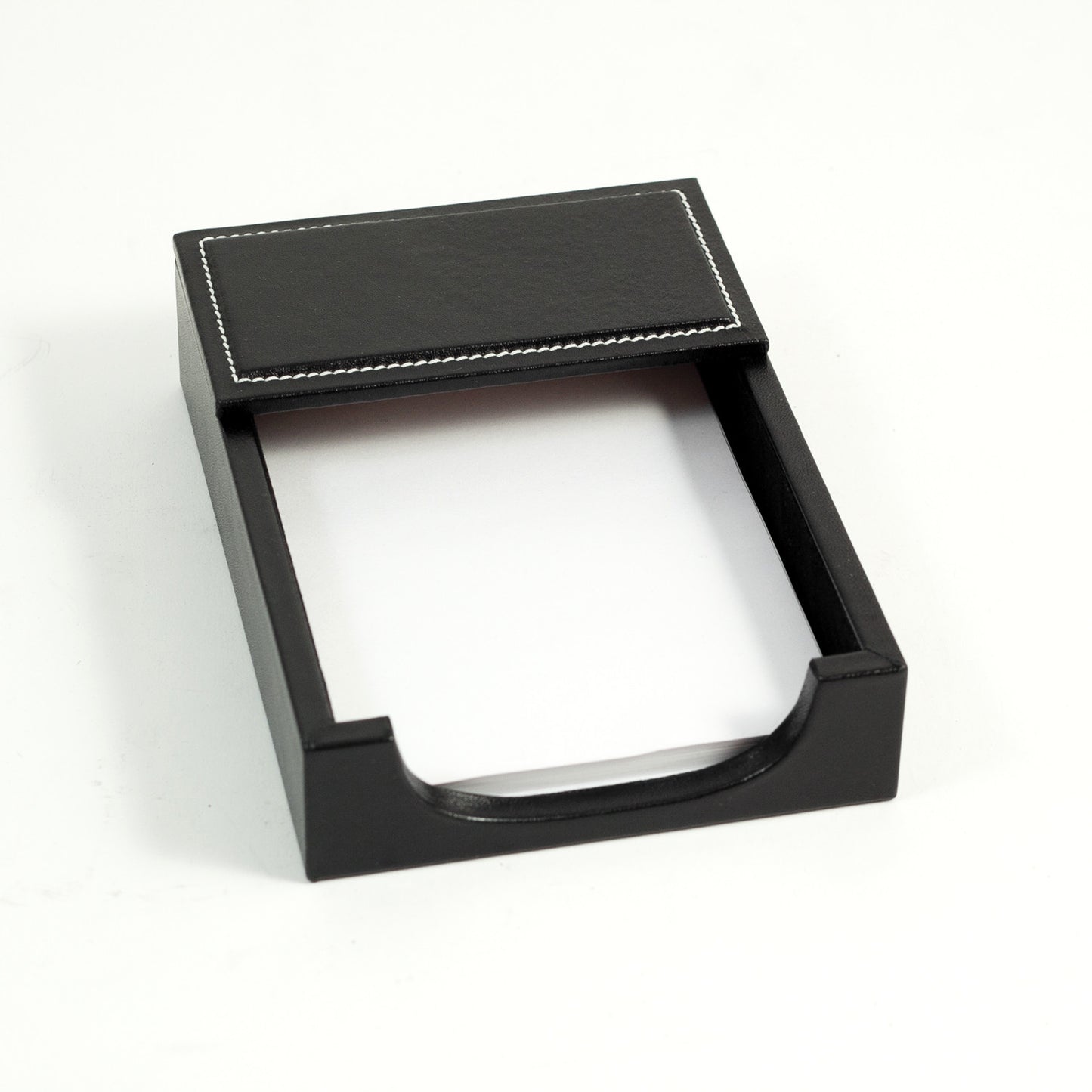 Occasion Gallery Black Color Black Leather 4"x6" Memo Holder. 4.75 L x 6.75 W x 1.65 H in.