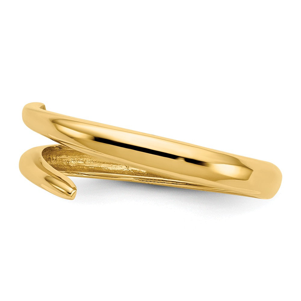 14k Yellow Gold Polished Bypass Ring, Size: 7
