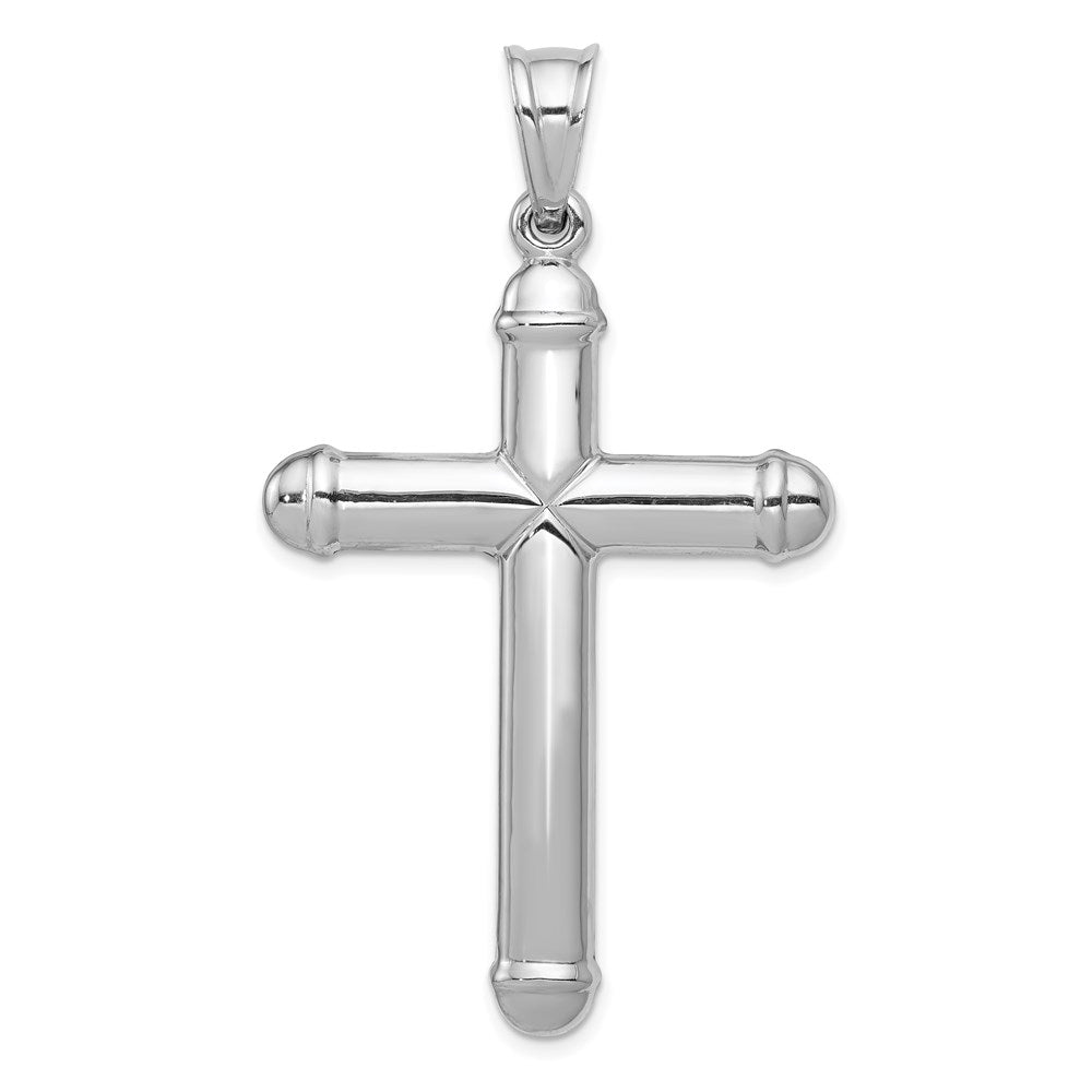 Million Charms 14K White Gold Themed Reversible Relgious Crucifix /Relgious Cross Pendant